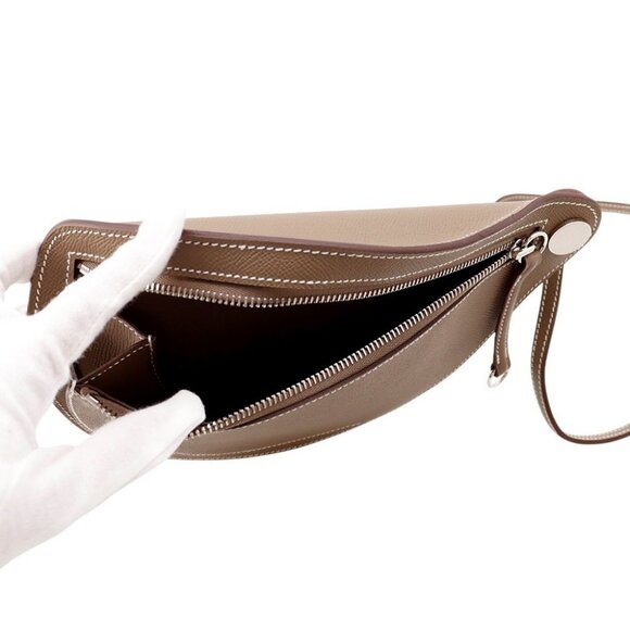 HERMES Petite course Epsom Etoupe - Picture 8 of 8